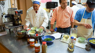 Getting ready to plate the first course. DSC00455.jpg